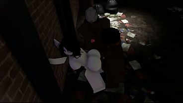 Putita es cogida por DOS BBC en callejon  Roblox condo