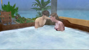 Casal de feacuterias aproveitam para foder na hidro The Sims