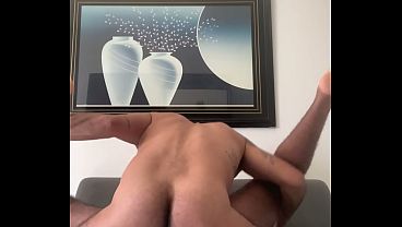 The virile big man screams on the cock with every thrust