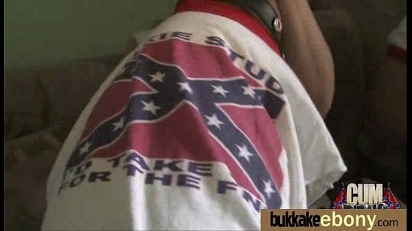 Ebony girl gang banged and covered in cum 9