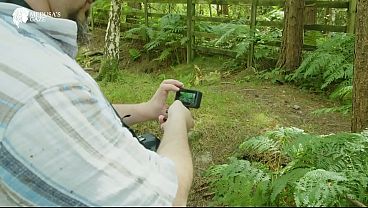 Redhead Fox Girl Lily Kink is filmed on motion camera039s in the woods flashing then fucking herself with dildos