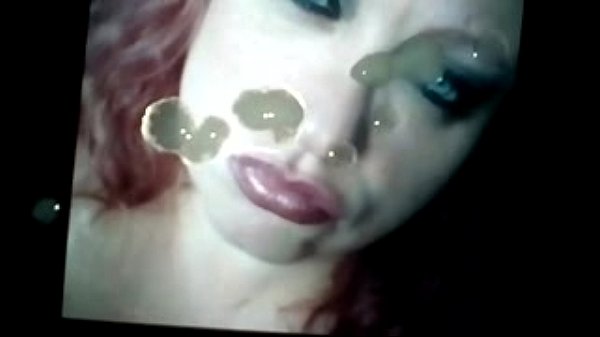 Her Sexy Hot Horny Nasty Slutty Face covered with my Juicy Yummy Creamy Sweet Sperm