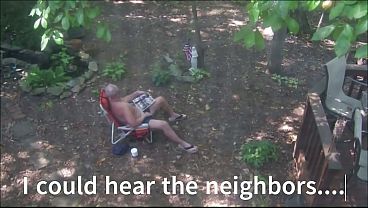 Caught Masturbating in my Back Yard