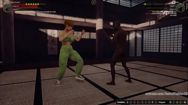 Karen Krash VS Derek Naked Fighter 3D