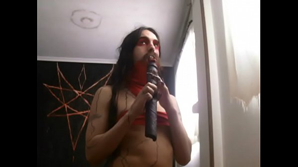 crossdresser with long hair