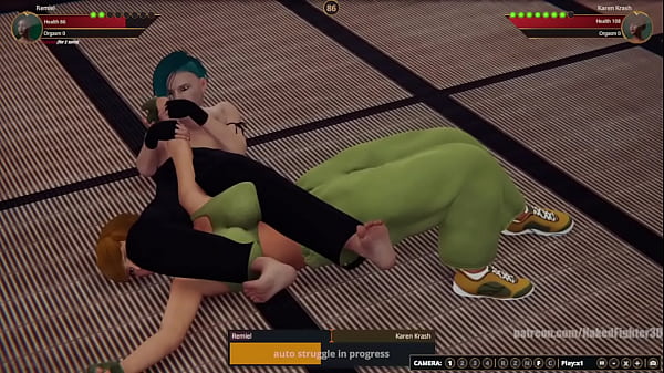 Remiel VS Karen Krash Naked Fighter 3D