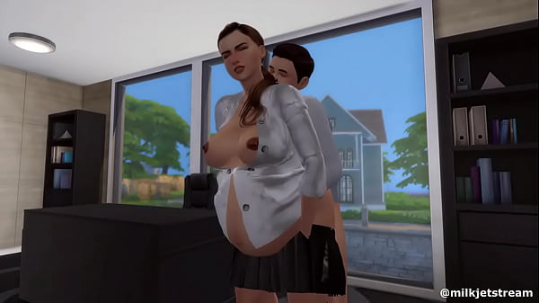 Pregnant Emily Vonce getting fucked in Office