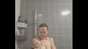 Me taking a shower
