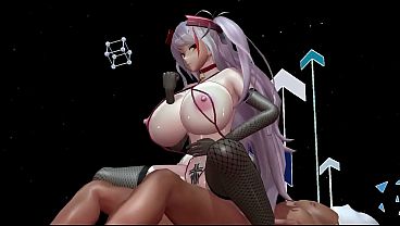 Azur Lane  AtagoPrinz Eugen and StLouis Lamb Sexdance