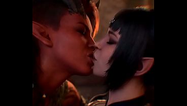 Shadowheart x Karlach lesbians AI generated