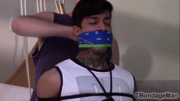 Dito for the first time in bondage was gagged many times for audition  free