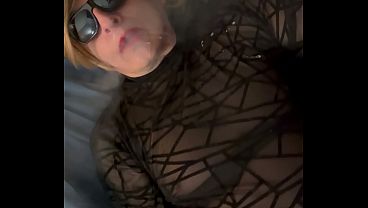 CD Nikki body suit covered in cum smoking cumshot