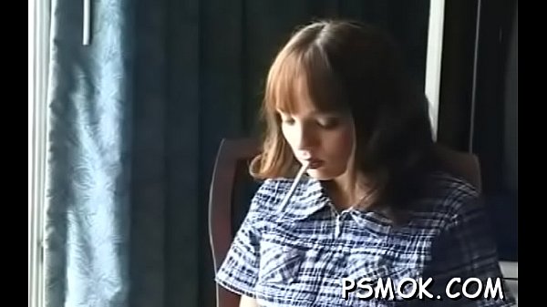 Provacative bitch enjoys some alone time with a cig
