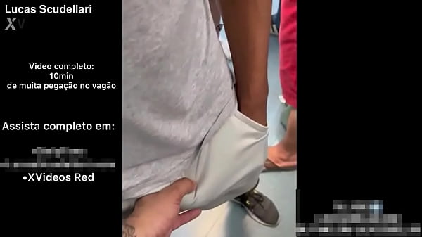 Lucas Scudellari recebendo matildeo amiga dentro do vagatildeo de trem Completo no Red