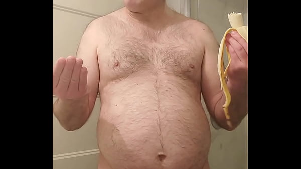 Nude Martin Lavalleacutee mastubates ejaculates and eats his delicious sperm with a banana