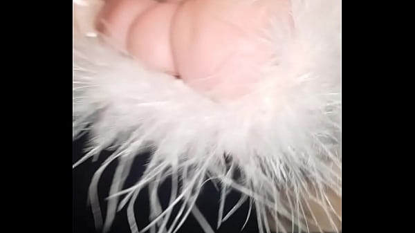 Fluffy pink slippers