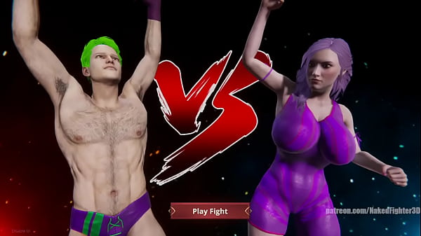 Joe Curr VS Kat Naked Fighter 3D