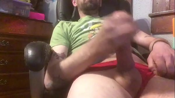 Hot dick jacking off big dick stroking to orgasm at my desk while wearing womenrsquos panties
