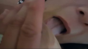Persian sex goddess loves playing with her big juicy jugs wanting someone to lick all over them