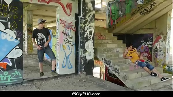 BoyFun  Horny Roman Capellini Is Jerking Off Outdoors When Antony Carter Finds Him And Fucks Him