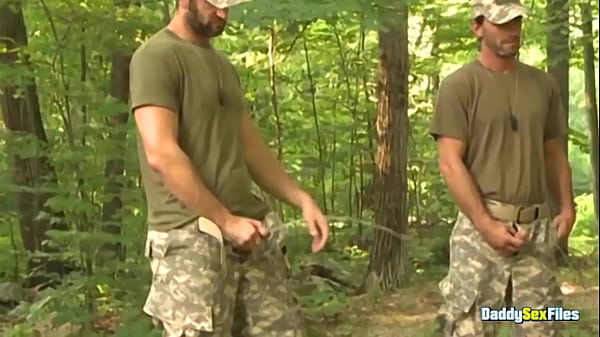DaddysexFiles Joe Parker and CJ Parker bang Conner Habibs ass after being caught pissing on the camp