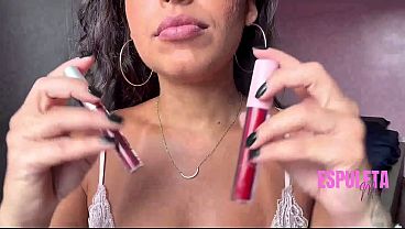 PREVIA  Video sensorial ASMR  passando batom e chupando sorvete