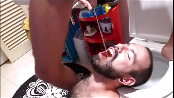 My mouth full of piss