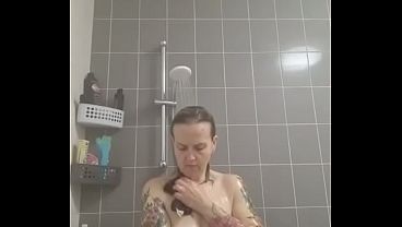 Me taking a shower