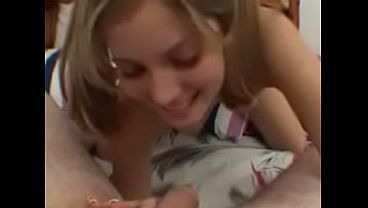 A sweet blonde with a hairy pussy