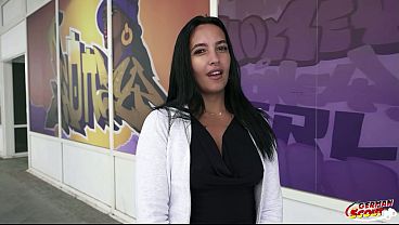 GERMAN SCOUT   Brown Skin Inked Molly Lollipop Pick Up for First Casting Fuck