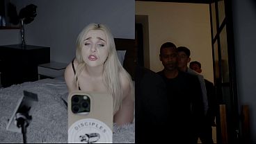 Pasamos de un reel a hacerle un gang bang a esta putita  DP anal y vaginal para Ellie Shoule