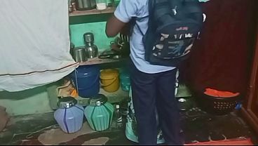 Indian student with aunty sex in home