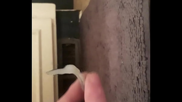 Horny guy shoots hot Cum on mirror